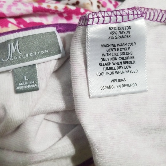 JM collection women's multi color blouse - Picture 8 of 8